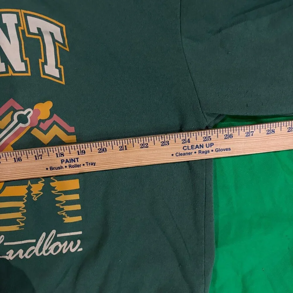 Ski Vermont Ludlow Graphic Sweatshirt XX-Large Green & Beige Cotton/Poly Blend - Picture 7 of 8